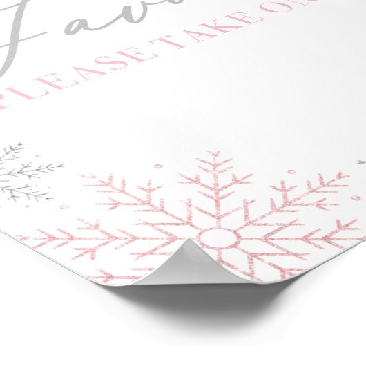 ウィンターオネダーランドグリッター誕生日ウィズサイン ポスター (角)