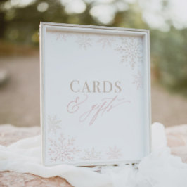 ウィンターオネダーランドグリッター誕生日カードとギフト ポスター