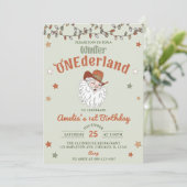 ウィンターオネダーランドサンタクリスマスファースト誕生日 招待状 (スタンド正面)