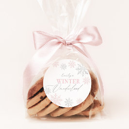 ウィンターオネダーランドシルバーピンクグリッター1歳 ラウンドシール