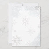 ウィンターオネダーランドシルバーポーラーベア誕生日 招待状 (裏面)