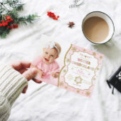 ウィンターオネダーランドスノーフレーク誕生日招待状 招待状