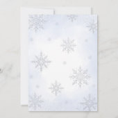 ウィンターオネダーランドスノーフレーク誕生日招待状 招待状 (裏面)