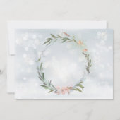 ウィンターオネダーランドディアーベビーファースト誕生日写真 招待状 (裏面)