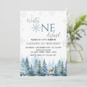 ウィンターオネダーランドトインデア誕生日招待状 招待状 (スタンド正面)