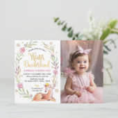 ウィンターオネダーランドトインデア誕生日招待状 招待状 (スタンド正面)