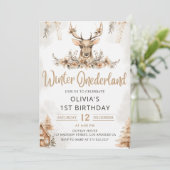 ウィンターオネダーランドトインデーサクリスマス誕生日 招待状 (スタンド正面)