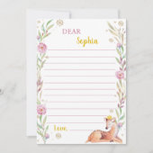 ウィンターオネダーランドトナカイ誕生日タイムカプセル サンキューカード (正面)