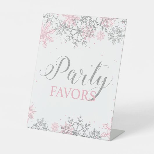 ウィンターオネダーランドパーティーがピンクシルバーを好む 台座サイン (正面)