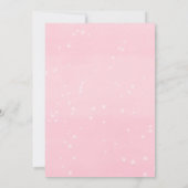 ウィンターオネダーランドピンク銀色の女の子1歳の誕生日 招待状 (裏面)