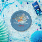 ウィンターオネダーランドファースト誕生日かわいいトナカイ ペーパープレート (パーティー)