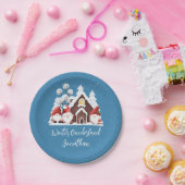 ウィンターオネダーランドファースト誕生日かわいい格言 ペーパープレート (パーティー)