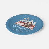 ウィンターオネダーランドファースト誕生日かわいい格言 ペーパープレート (アングル)