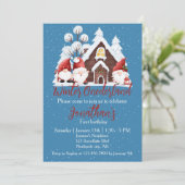 ウィンターオネダーランドファースト誕生日かわいい格言 招待状 (スタンド正面)