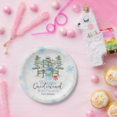 ウィンターオネダーランドファースト誕生日かわいい雪だるまフォー ペーパープレート (パーティー)