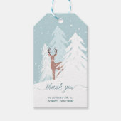 ウィンターオネダーランドファースト誕生日サンキューユーラベル ギフトタグ (正面)