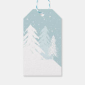 ウィンターオネダーランドファースト誕生日サンキューユーラベル ギフトタグ (裏面)