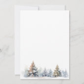 ウィンターオネダーランドファースト誕生日パインツリーウッズ 招待状 (裏面)