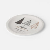 ウィンターオネダーランドファースト誕生日ボホミニマリスト ペーパープレート (アングル)