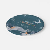 ウィンターオネダーランドファースト誕生日雪の森 ペーパープレート (アングル)