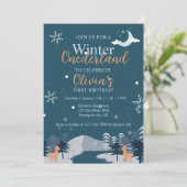 ウィンターオネダーランドファースト誕生日雪の森 招待状 (スタンド正面)