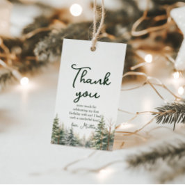 ウィンターオネダーランドファースト誕生日 ギフトタグ