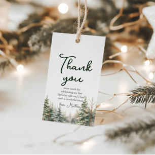 ウィンターオネダーランドファースト誕生日 ギフトタグ