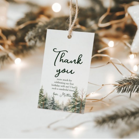 ウィンターオネダーランドファースト誕生日 ギフトタグ