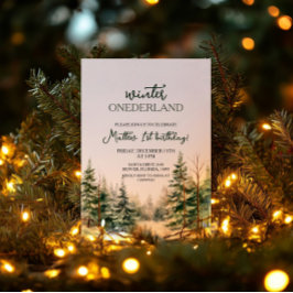 ウィンターオネダーランドファースト誕生日 招待状