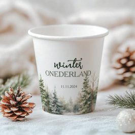 ウィンターオネダーランドファースト誕生日 紙コップ