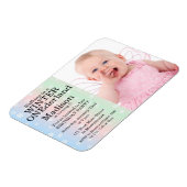 ウィンターオネダーランドフォト誕生日招待状 マグネット (左側)