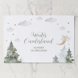 ウィンターオネダーランドフォレストの最初の誕生日パーティー ペーパーパッド