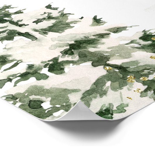 ウィンターオネダーランドフォレストファースト誕生日へようこそ ポスター (角)