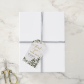 ウィンターオネダーランドフォレストファースト誕生日サンキュー ギフトタグ (より糸付き)