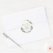 ウィンターオネダーランドフォレストファースト誕生日サンキュー ラウンドシール (封筒)