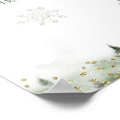 ウィンターオネダーランドフォレストファースト誕生日ドリンク ポスター (角)