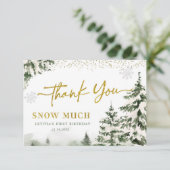 ウィンターオネダーランドフォレストファースト誕生日 サンキューカード (スタンド正面)