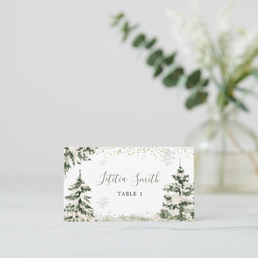 ウィンターオネダーランドフォレストファースト誕生日 プレイスカード (スタンド正面)