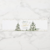 ウィンターオネダーランドフォレストファースト誕生日 ペットボトルラベル (シングルラベル)