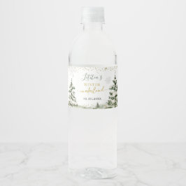 ウィンターオネダーランドフォレストファースト誕生日 ペットボトルラベル