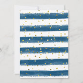 ウィンターオネダーランドブルークリスマストラック誕生日 招待状 (裏面)