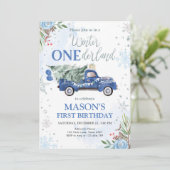 ウィンターオネダーランドブルートラックファースト誕生日 招待状 (スタンド正面)