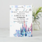 ウィンターオネダーランドプリンセスキャッスル1st誕生日 招待状 (スタンド正面)