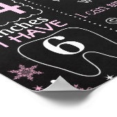 ウィンターオネダーランドペンギンファースト誕生日標識 ポスター (角)