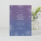 ウィンターオネダーランドワンダーランドファースト誕生日 招待状 (スタンド正面)