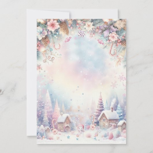 ウィンターオネダーランド招待状ウィンタースイーツハウス 招待状 (裏面)