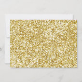 ウィンターオネダーランド誕生日の招待状ピンク金ゴールド 招待状 (裏面)