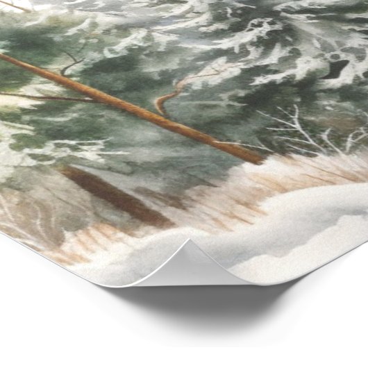 ウィンターオネダーランド誕生日ウェルカムサイン ポスター (角)