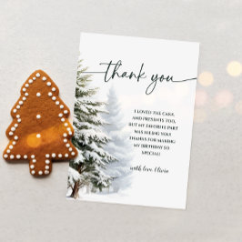 ウィンターオネダーランド誕生日サンキューカード 招待状