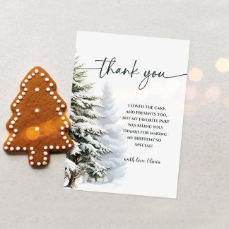 ウィンターオネダーランド誕生日サンキューカード 招待状